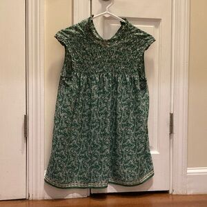 women’s small max studio green and white dress shirt